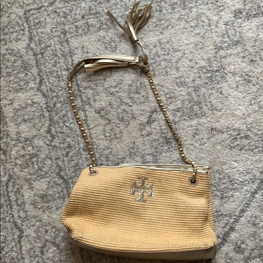 Tory Burch wicker-type purse